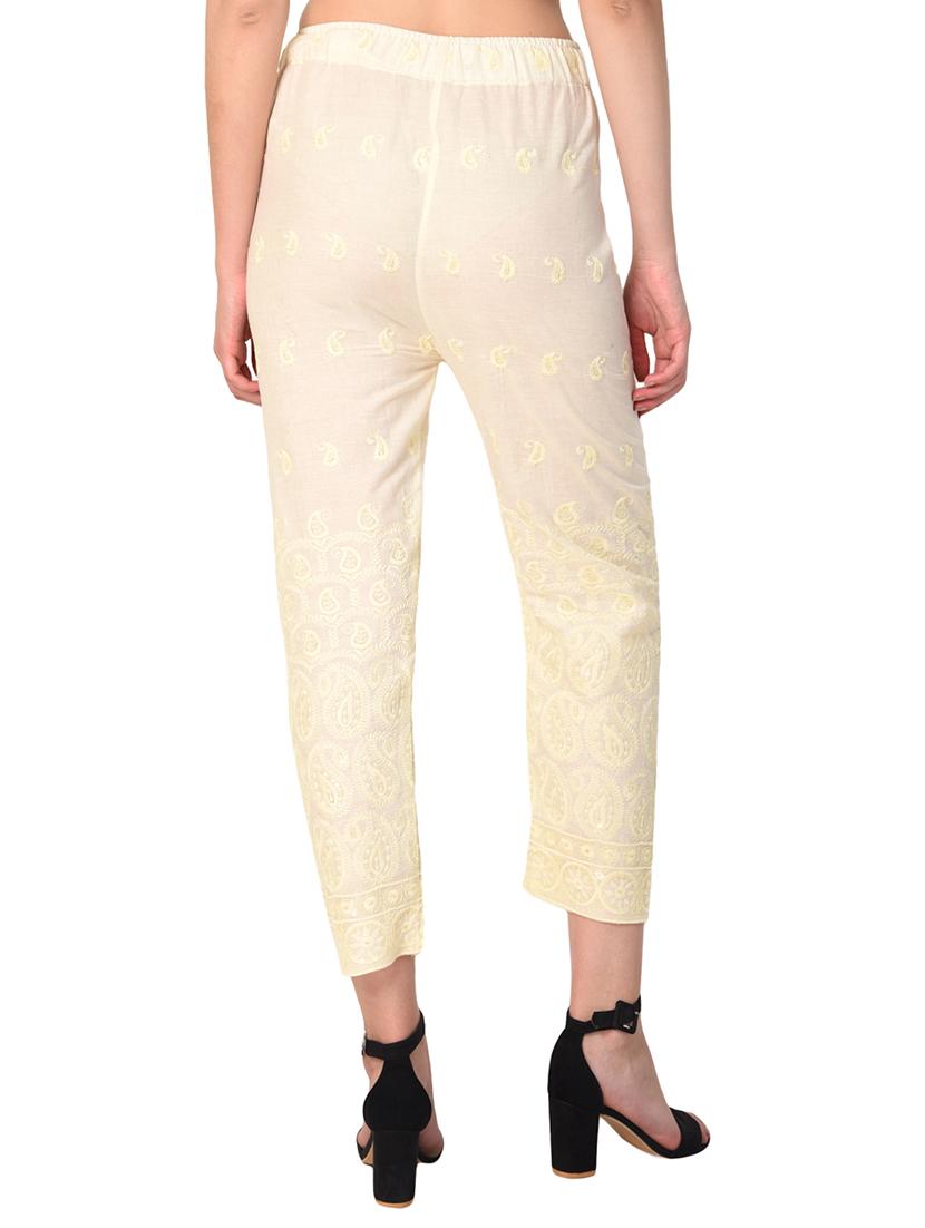 flat front embroidered trouser - 15254229 - Standard Image - 2