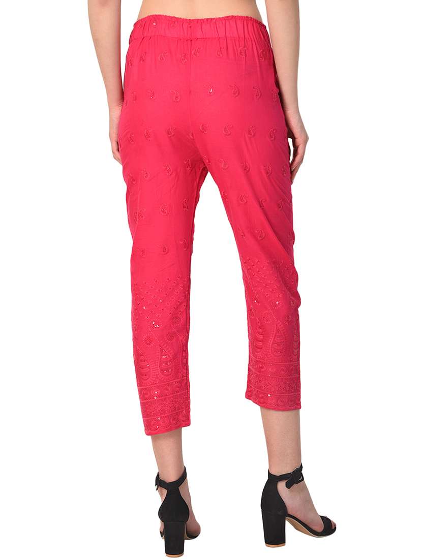 flat front embroidered trouser - 15254230 -  Standard Image - 2