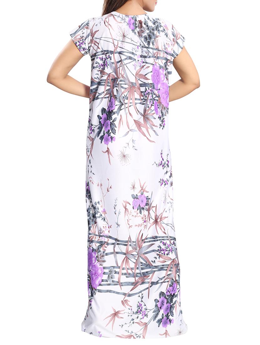 white satin maternity wear gown - 15256108 - Standard Image - 2