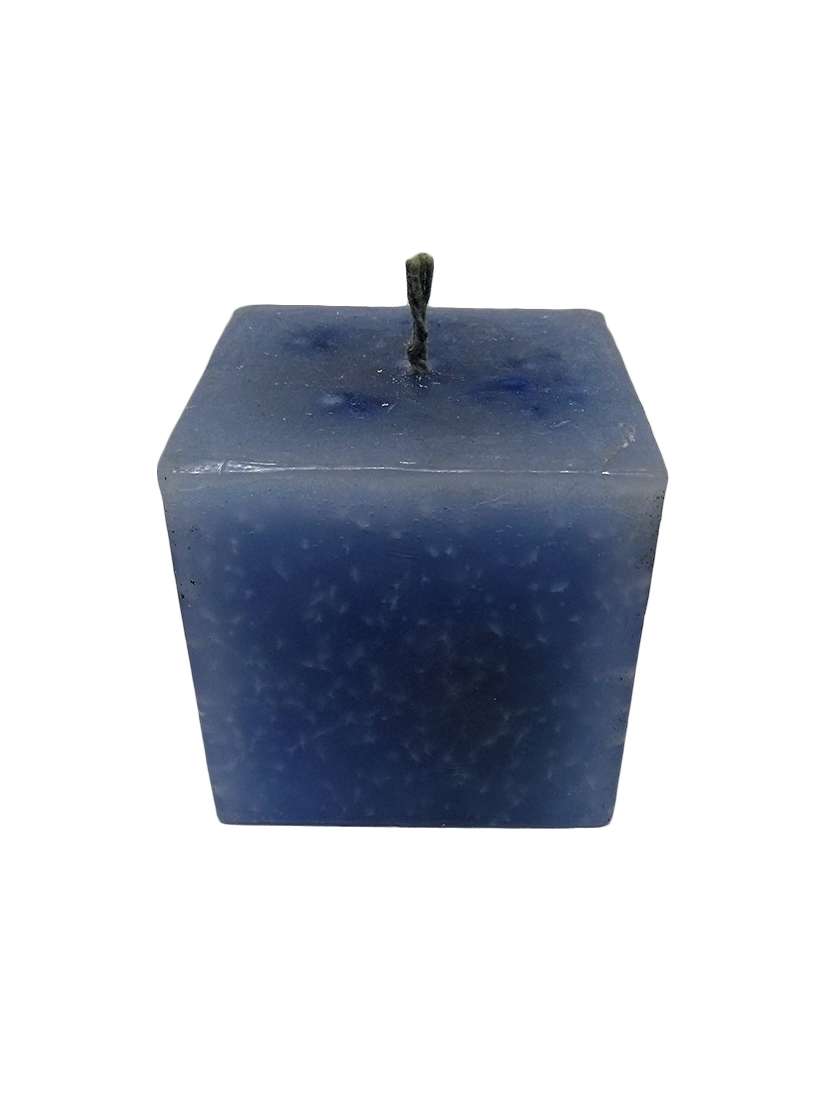 blue pillar candle