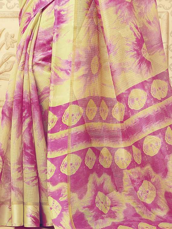 beige shibori saree - 15258106 -  Standard Image - 2