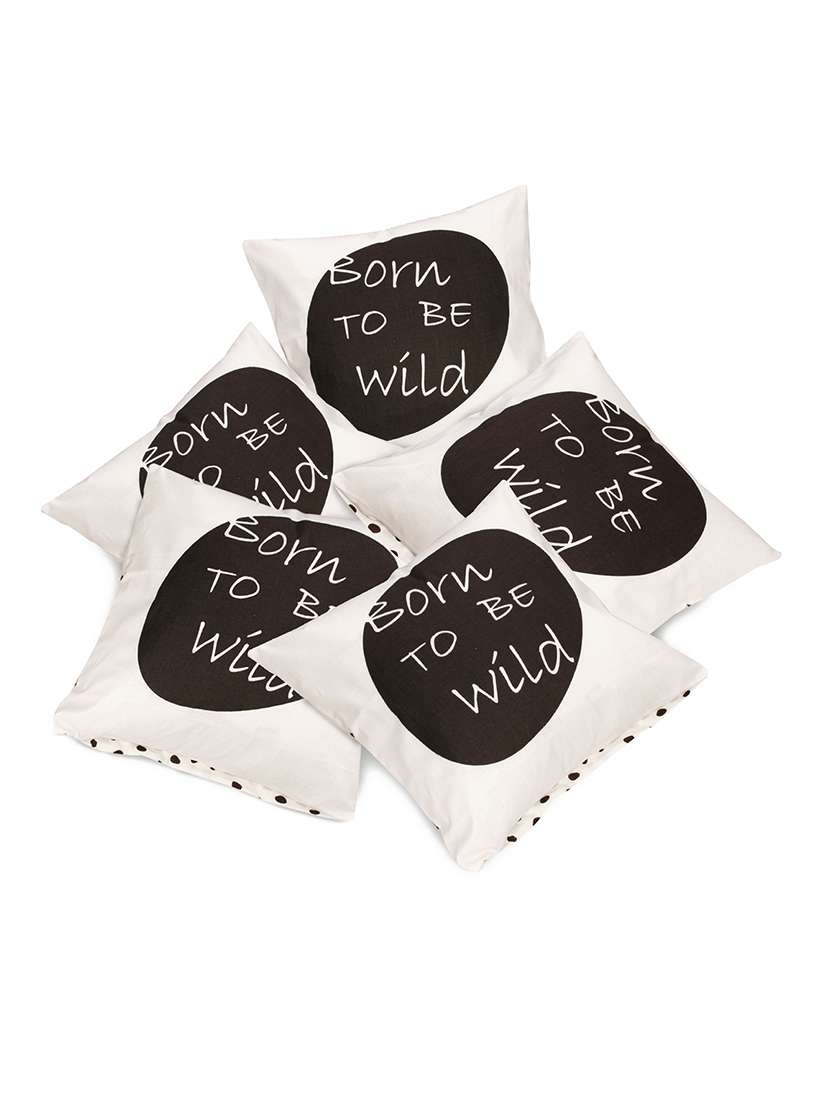 100% cotton cushion cover set of 5 (40 cm x 40 cm)