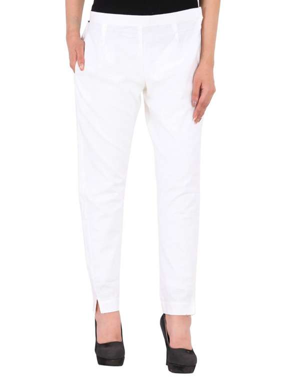 white cotton trouser