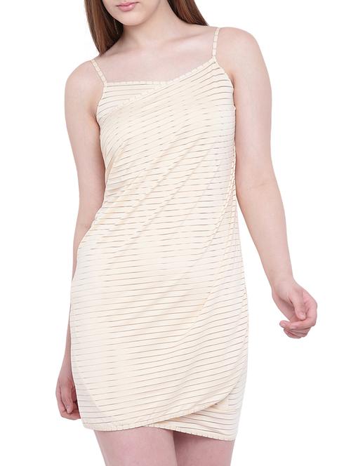 beige striped coverup - 15260561 - Standard Image - 0
