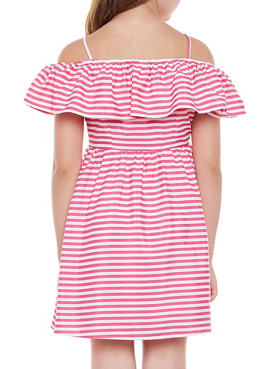 pink polyester frock - 15260643 - Standard Image - 2