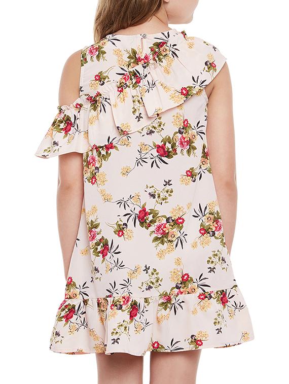 orange polyester frock - 15260656 - Standard Image - 2