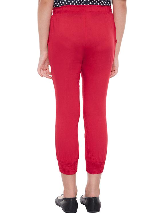 red cotton capri - 15260685 - Standard Image - 2