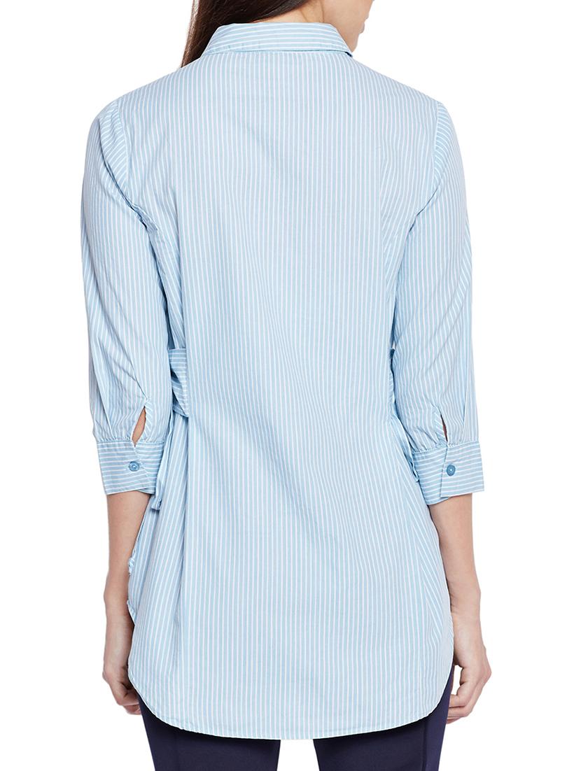 blue striped cotton shirt - 15260774 - Standard Image - 2