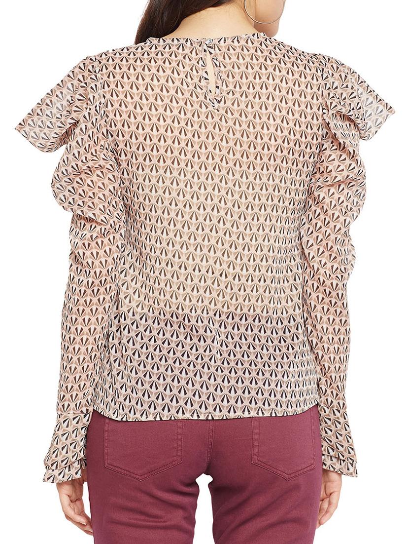 women's straight round neck top - 15260824 - Standard Image - 2