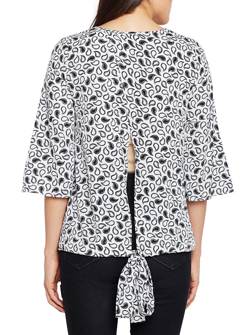 paisley open back and tie top - 15260845 - Standard Image - 2