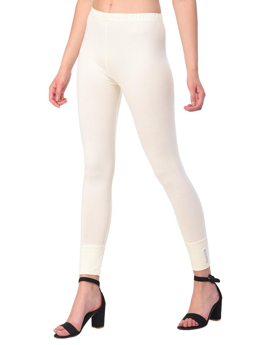 set of 2 white solid leggings - 15260906 - Standard Image - 2