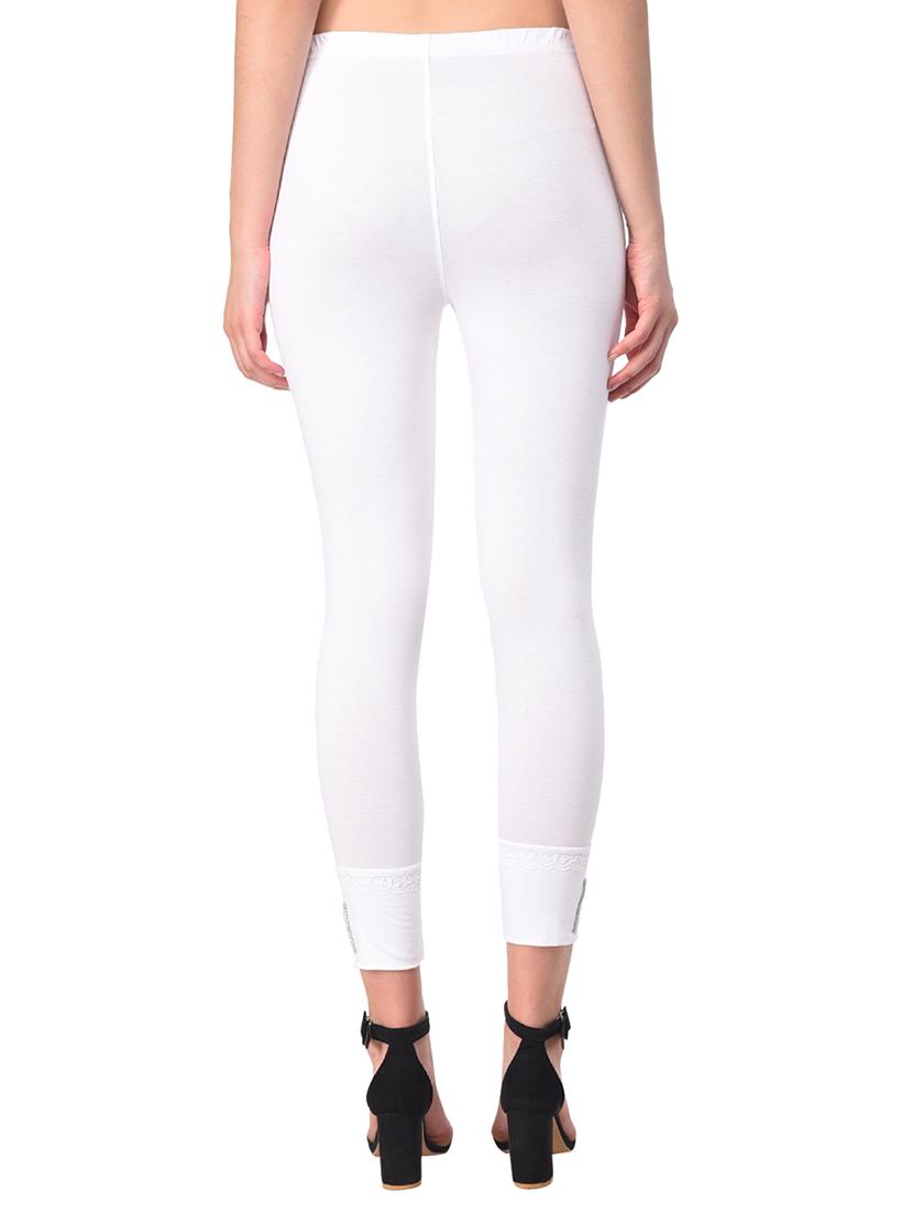 set of 2 white solid leggings - 15260906 - Standard Image - 7