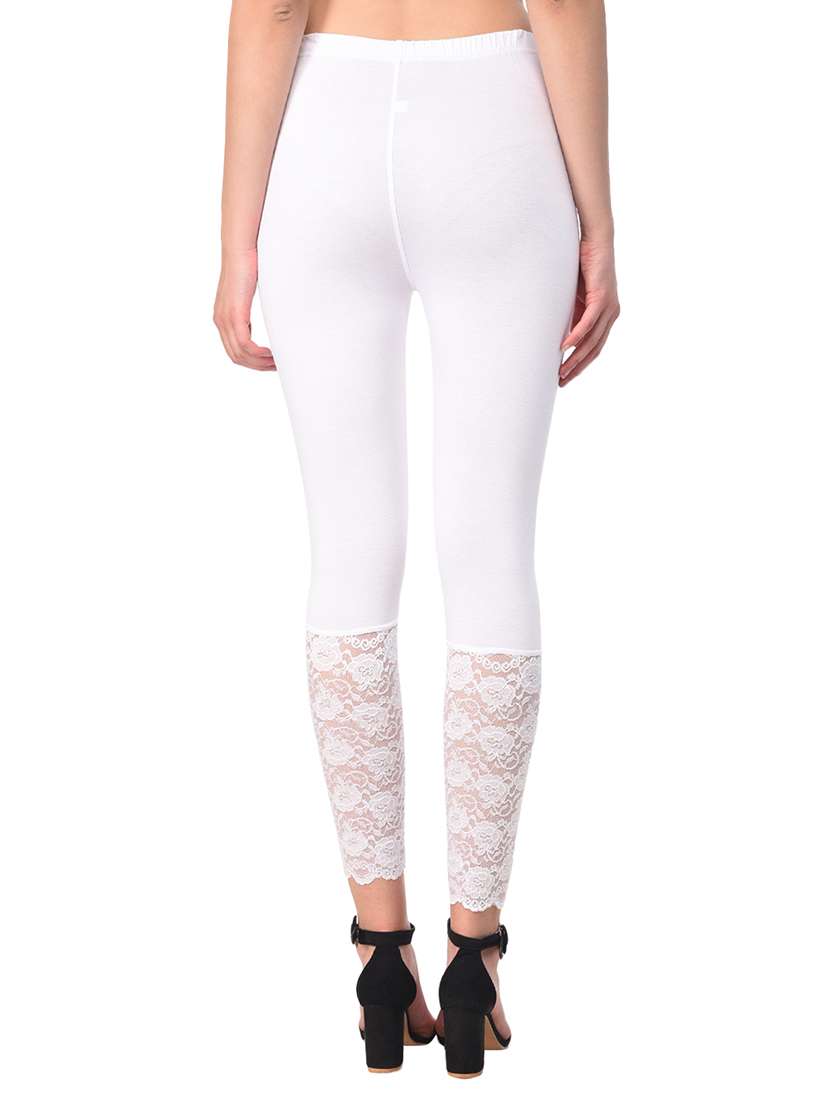 set of 2 white solid legging - 15260940 -  Standard Image - 7