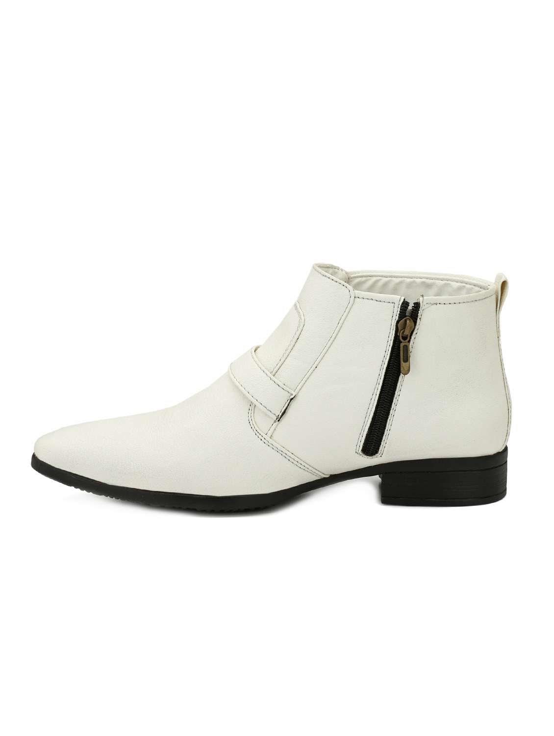 white leatherette formal slip on - 15260964 -  Standard Image - 2