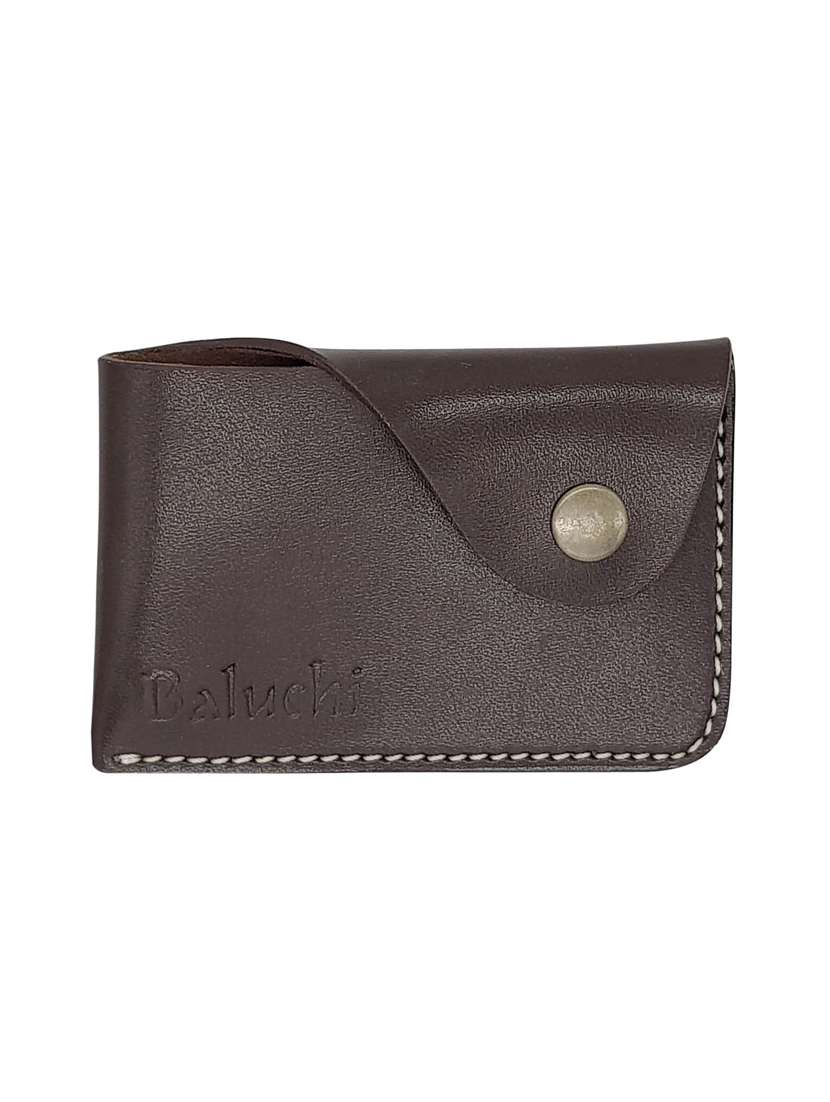 brown leatherette wallet