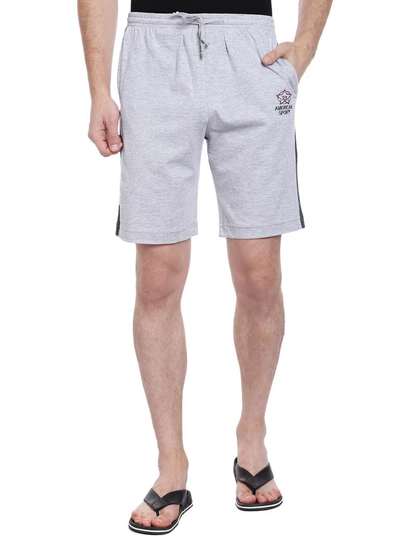 grey cotton shorts
