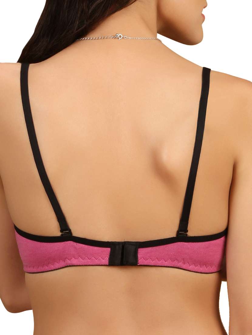 pink solid cotton bra - 15264265 -  Standard Image - 2