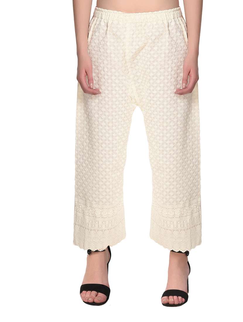 yellow cotton combo palazzo - 15265274 - Standard Image - 2