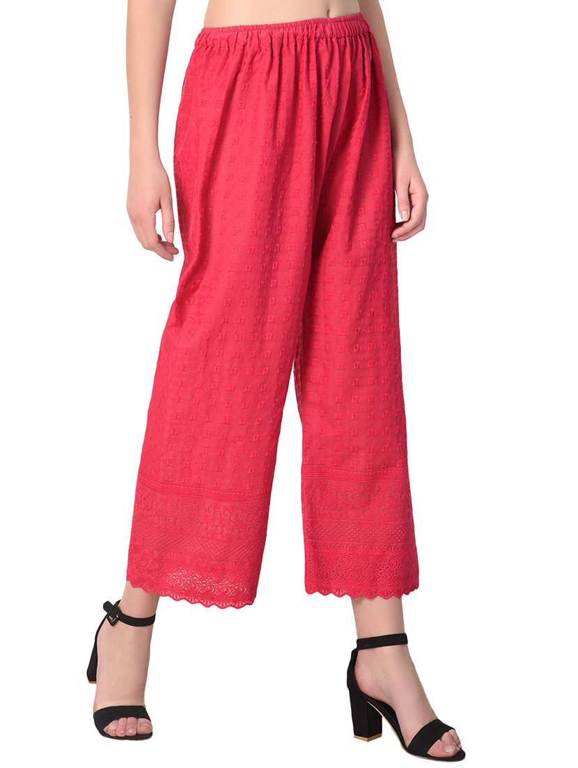 orange cotton combo palazzo - 15265279 - Standard Image - 2