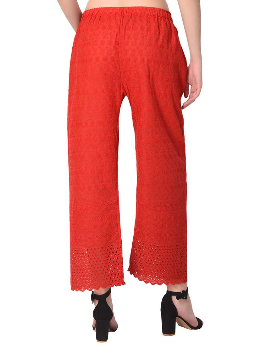 orange cotton combo palazzo - 15265279 - Standard Image - 7