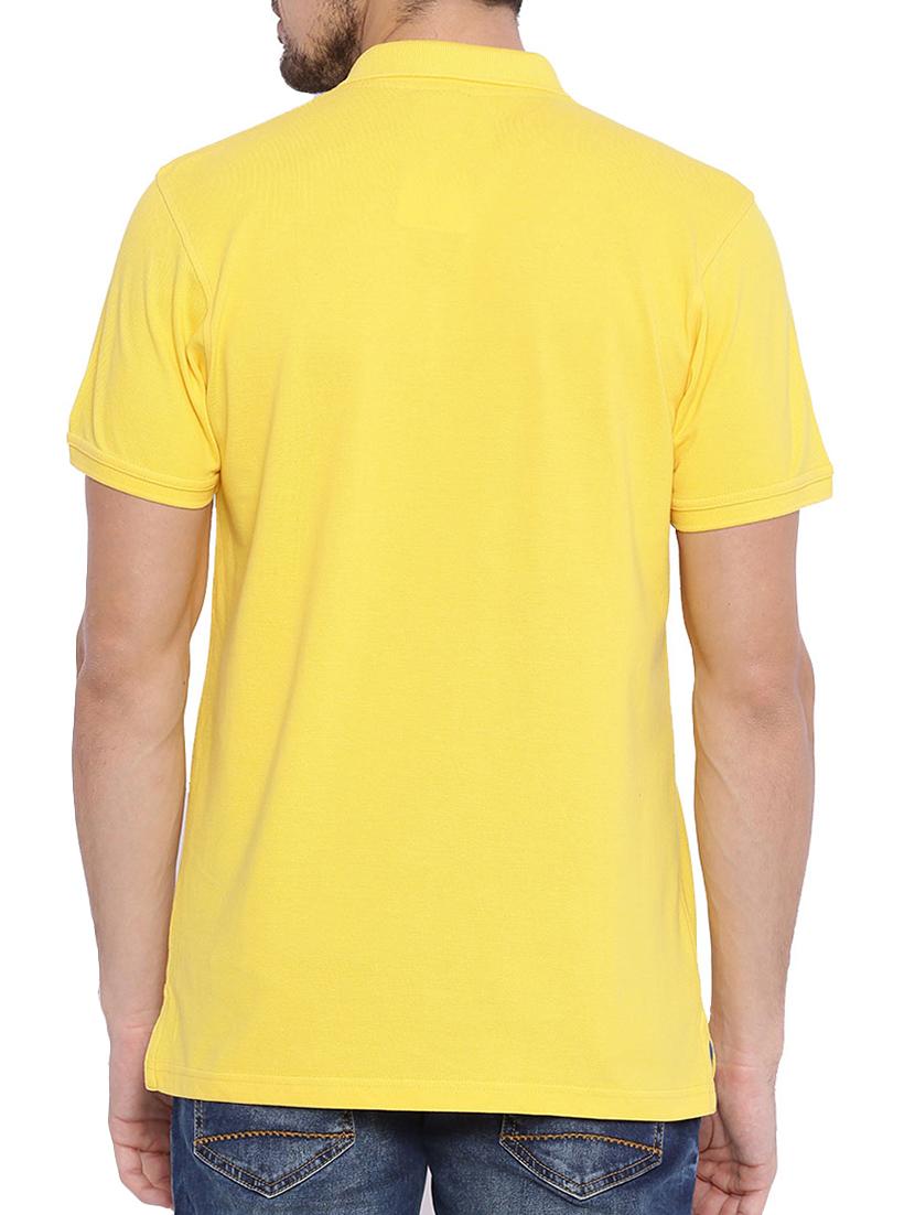 yellow solid polo t-shirt - 15266264 - Standard Image - 2