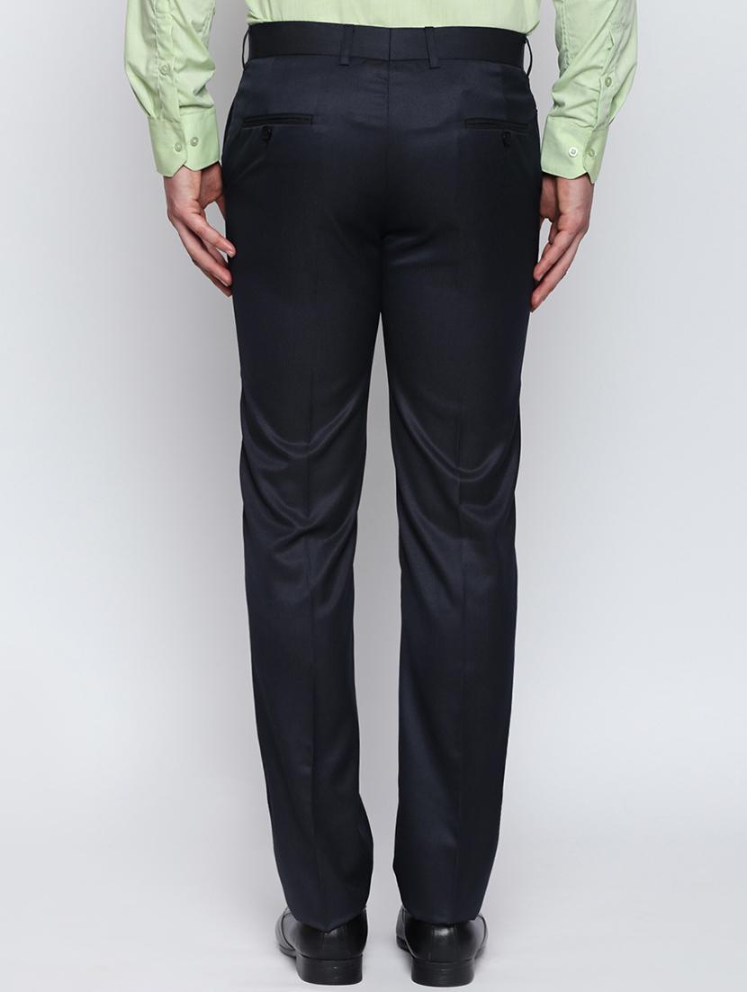 blue polyester blend flat front formal trouser - 15266709 - Standard Image - 2