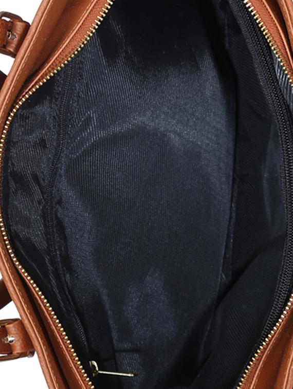 tan leatherette (pu) handbag - 15272178 - Standard Image - 2