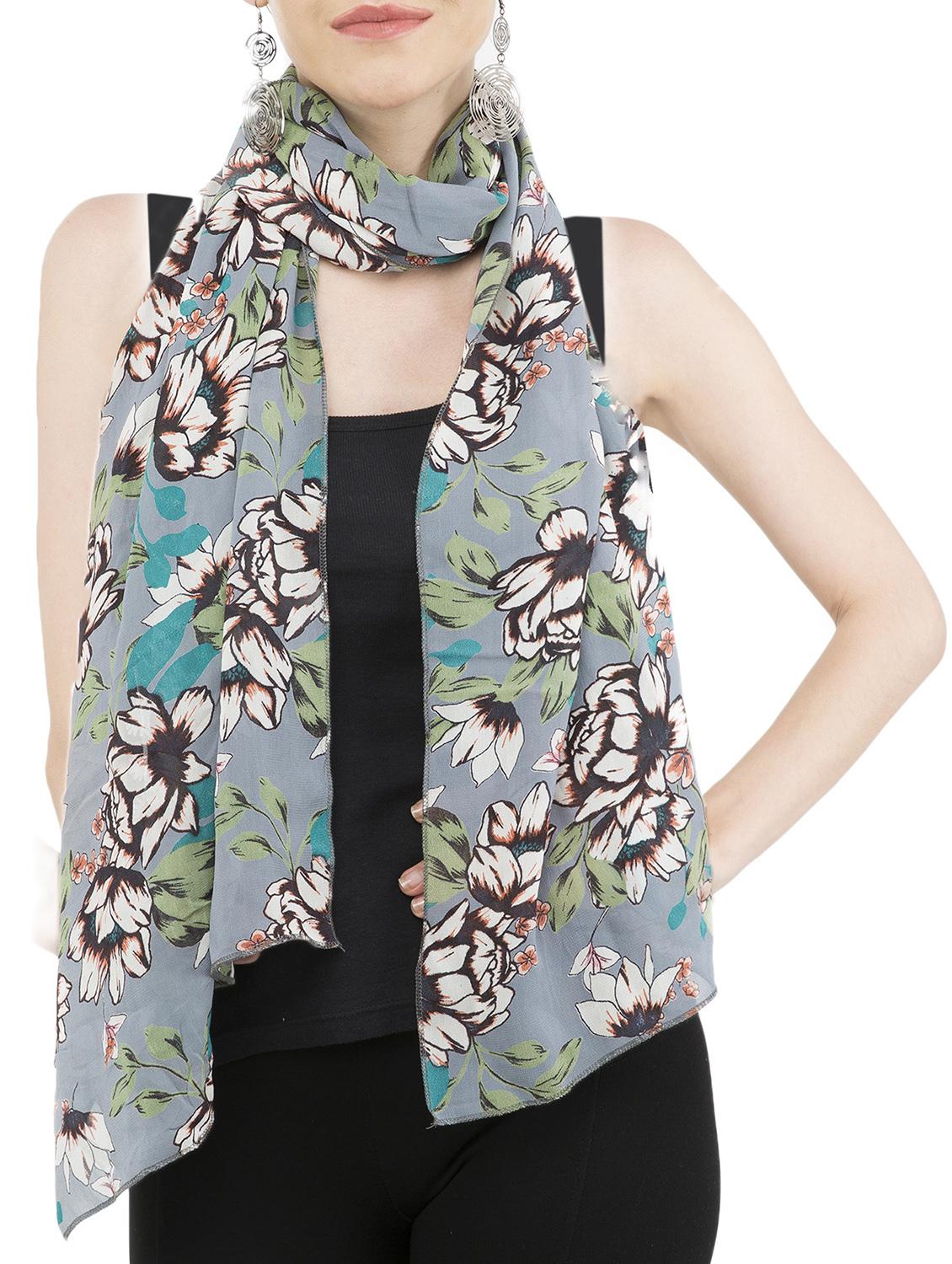 grey viscose scarf - 15275915 -  Zoom Image - 0