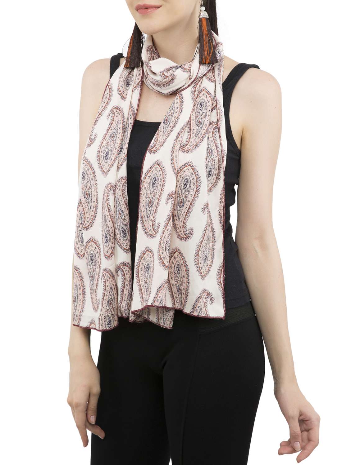 multi colored satin scarf