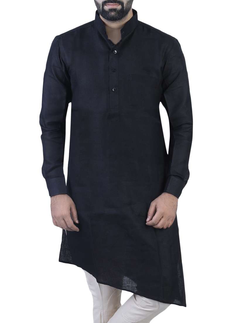 black cotton long kurta