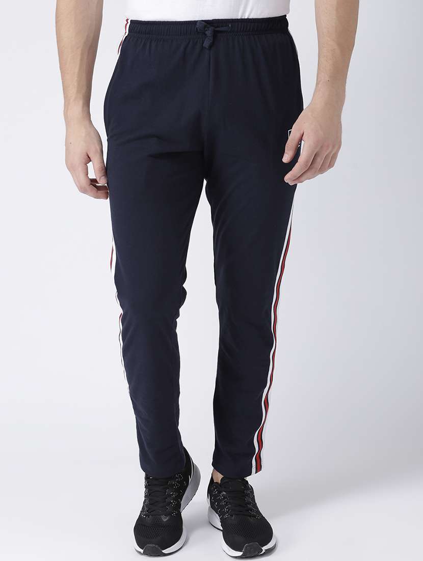 navy blue cotton  full length track pant