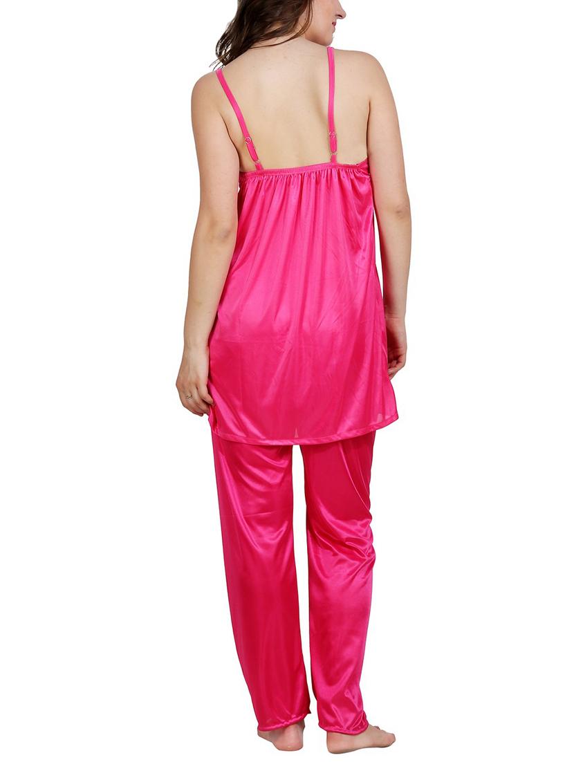 solid nightwear pajama set - 15283472 - Standard Image - 2