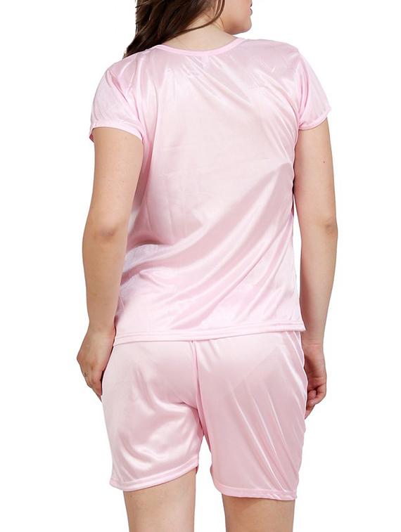 solid nightwear shorts set - 15283474 - Standard Image - 2