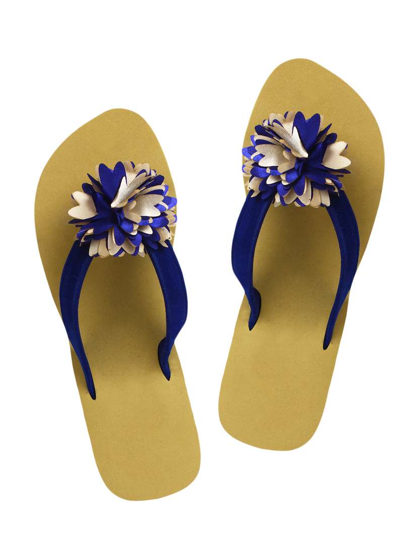 blue velvet flip flop