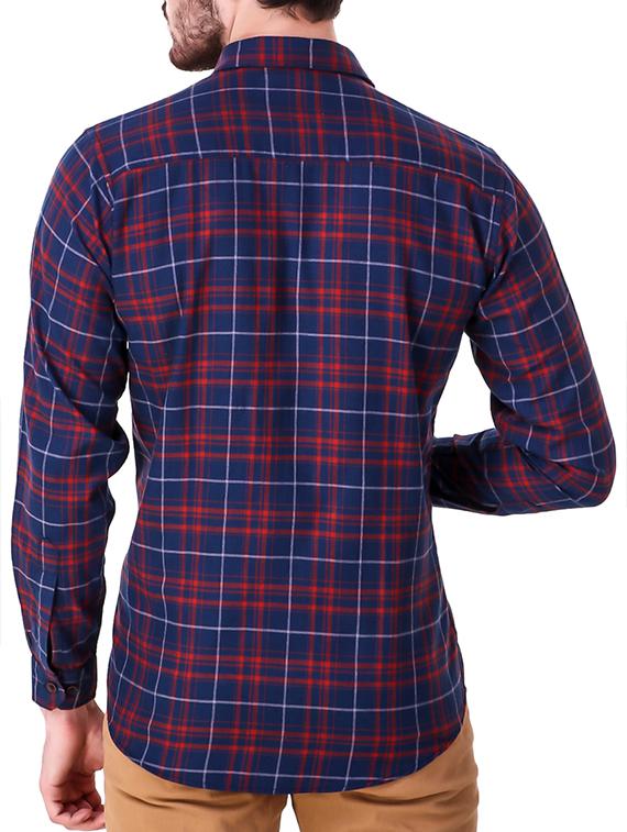 blue cotton casual shirt - 15286650 - Standard Image - 2