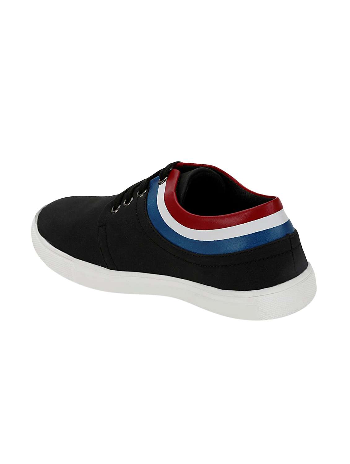 black leatherette lace up sneaker - 15287262 - Standard Image - 2