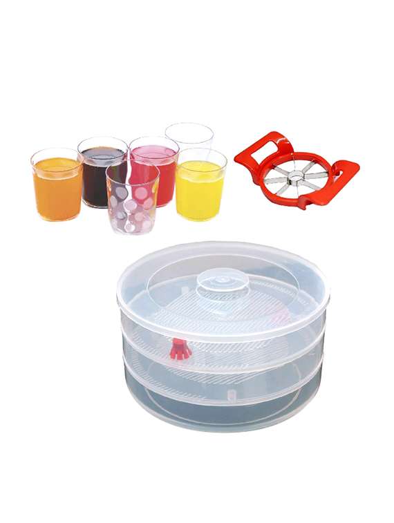 1 pc juicer for vegetable and fruit + 1 pc apple cutter + 1 pc magic glass for milk water juice (250ml)
