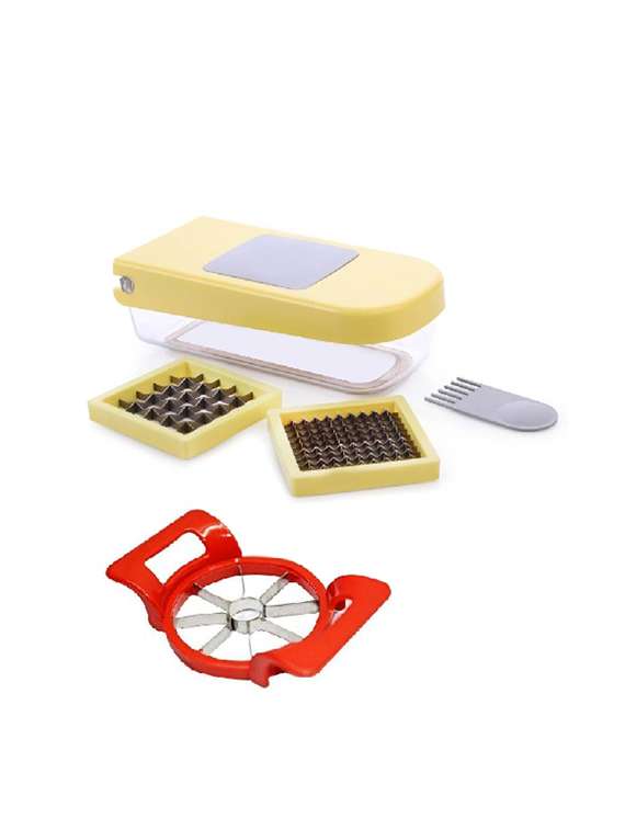 mini vegetable and fruit chopper cutter with clining tool + 1 pc apple cutter