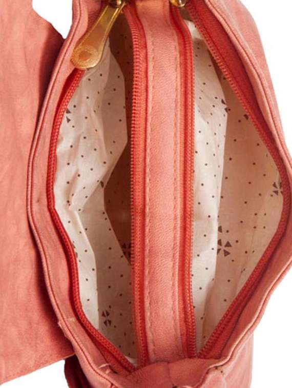 orange leatherette (pu) sling bag - 15304722 - Standard Image - 2
