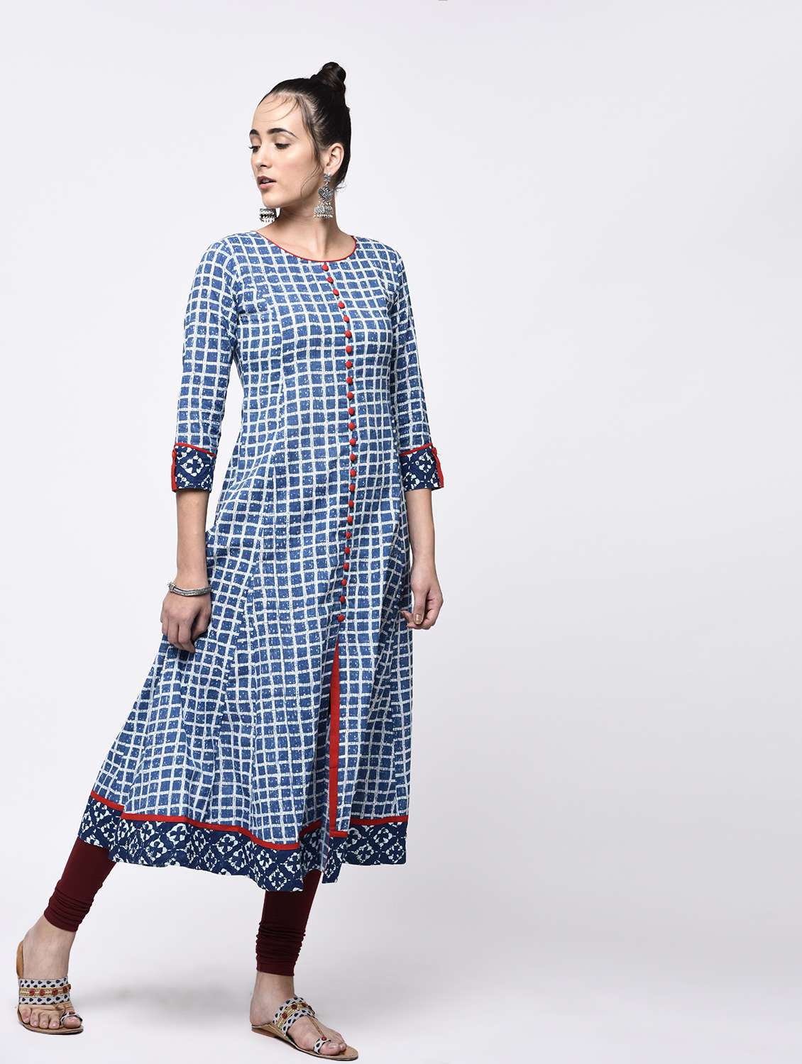 turquoise a-line kurta