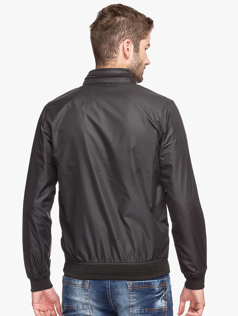 black nylon casual jacket - 15308195 - Standard Image - 2