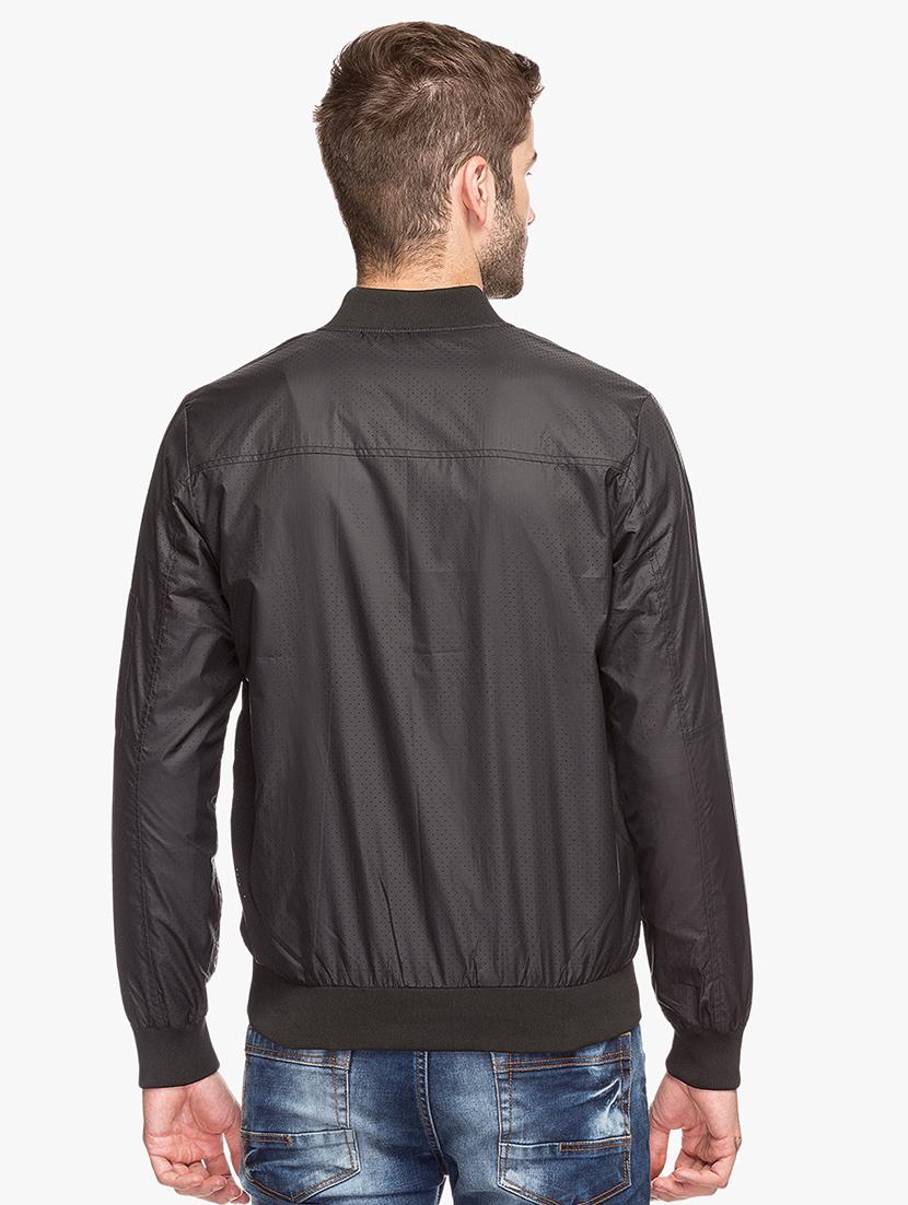 black nylon casual jacket - 15308199 - Standard Image - 2