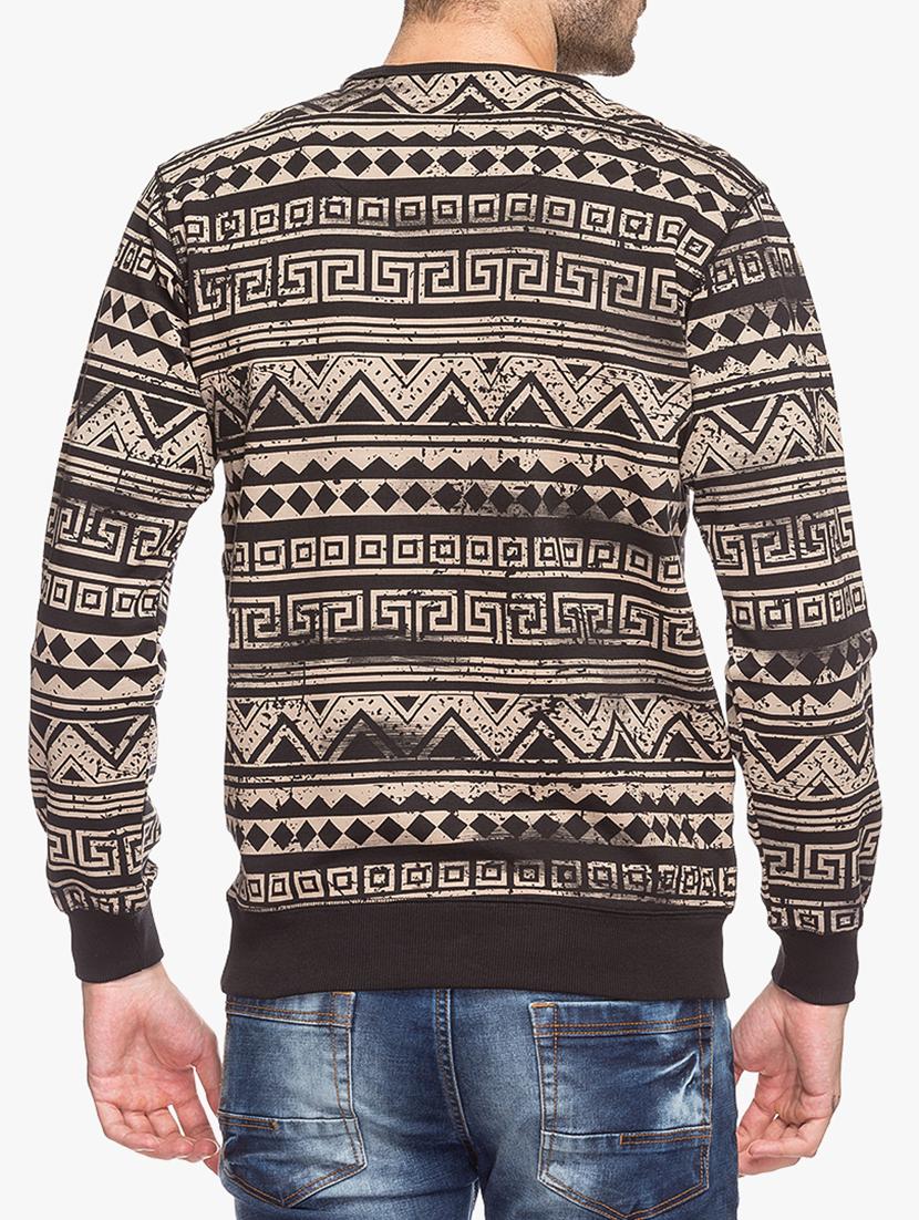black cotton all over print sweatshirt - 15308249 - Standard Image - 2