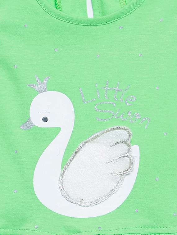 girls round neck cap sleeve frock - 15315791 -  Standard Image - 2