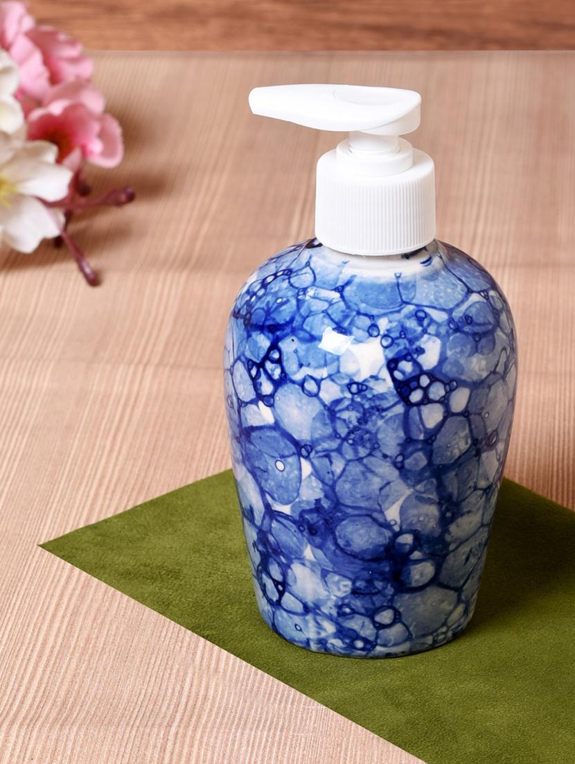 ceramic blue studio soap dispenser