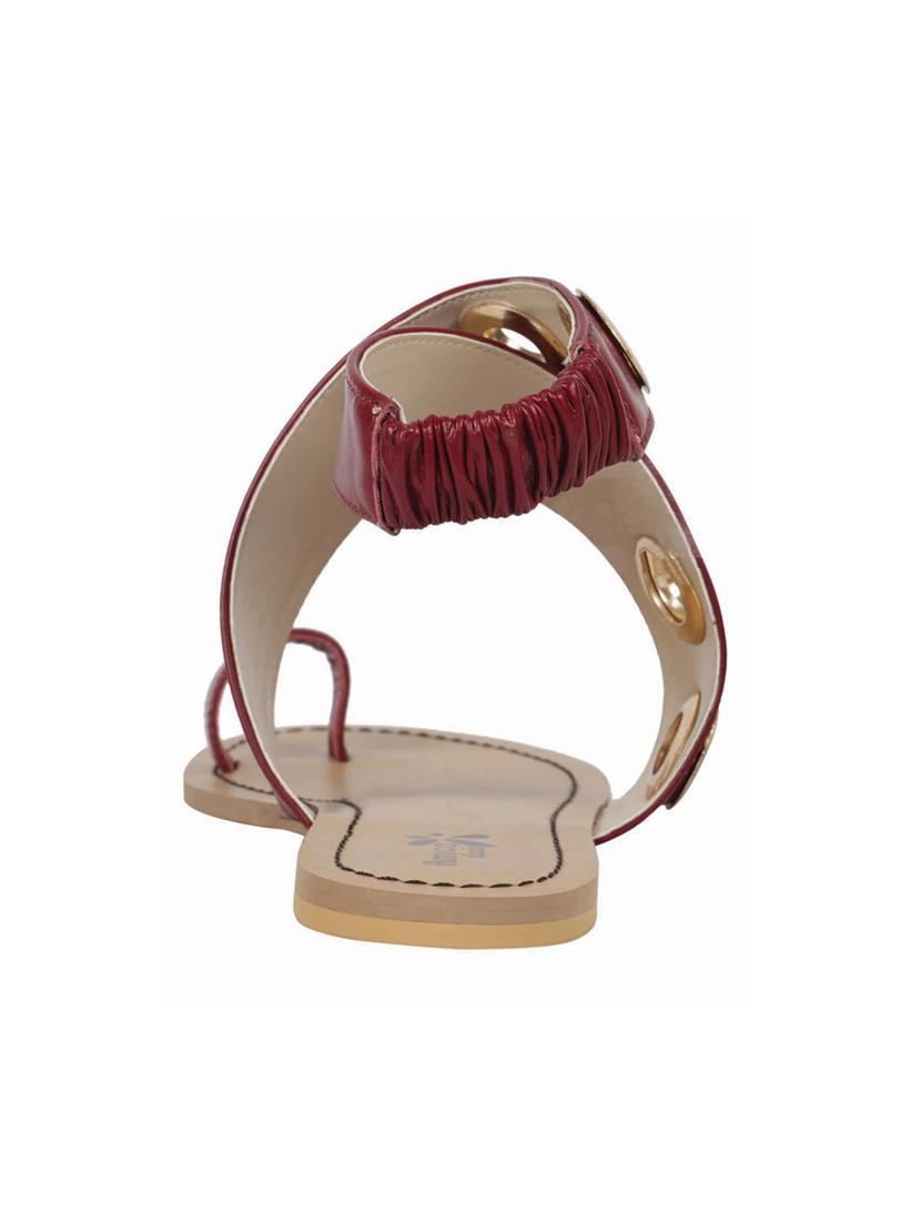 maroon ankle strap sandal - 15326938 - Standard Image - 2