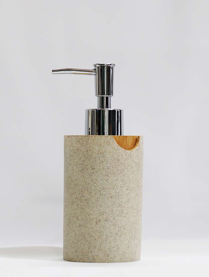Liquid Soap Dispenser, Grey Polyresin Soap Dispenser For Kitchen, Bathroom Or Common Basin