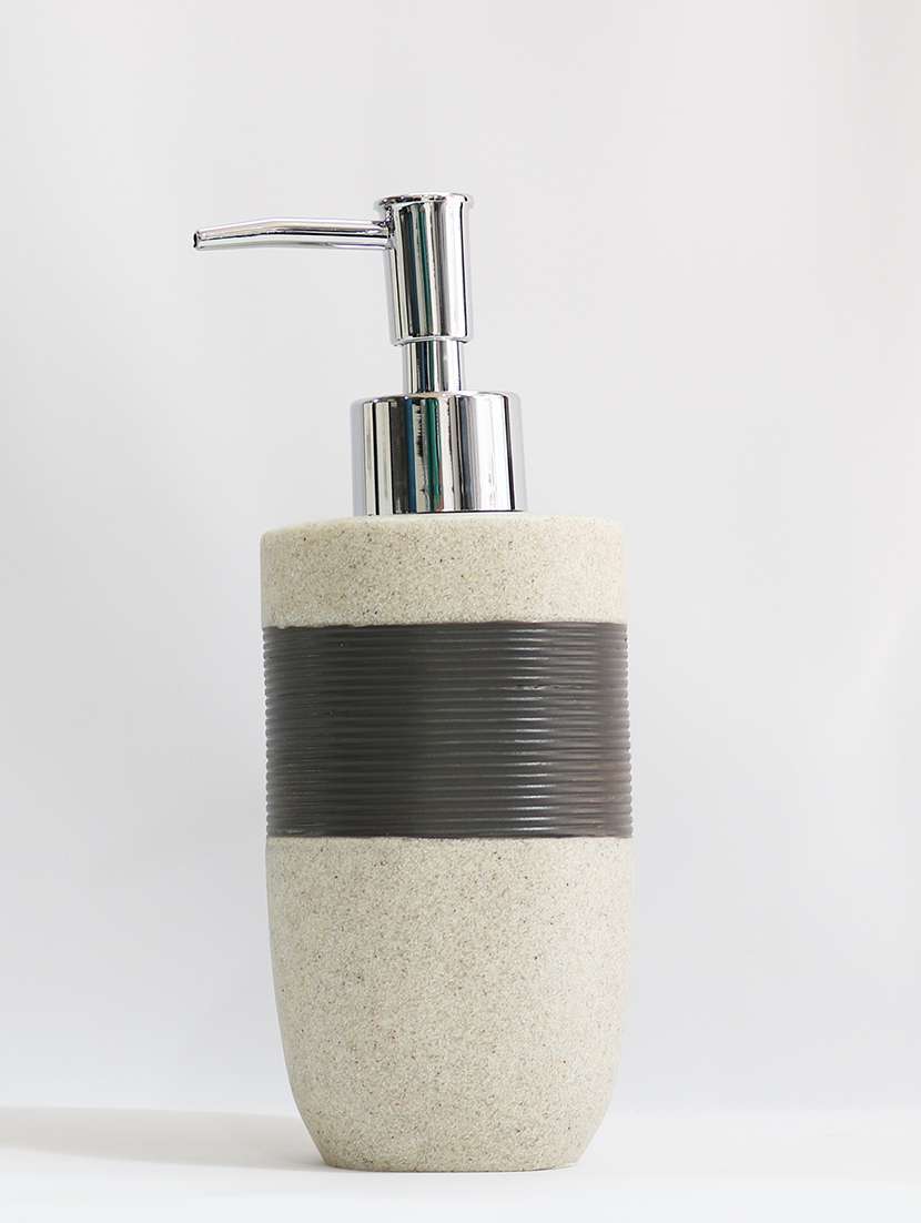 Liquid Soap Dispenser, Brown Polyresin Soap Dispenser For Kitchen, Bathroom Or Common Basin