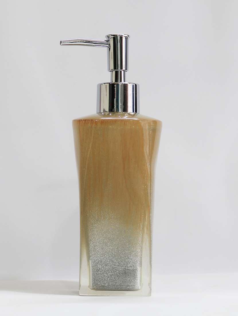 Liquid Soap Dispenser, Glitery Polyresin Soap Dispenser For Kitchen, Bathroom Or Common Basin
