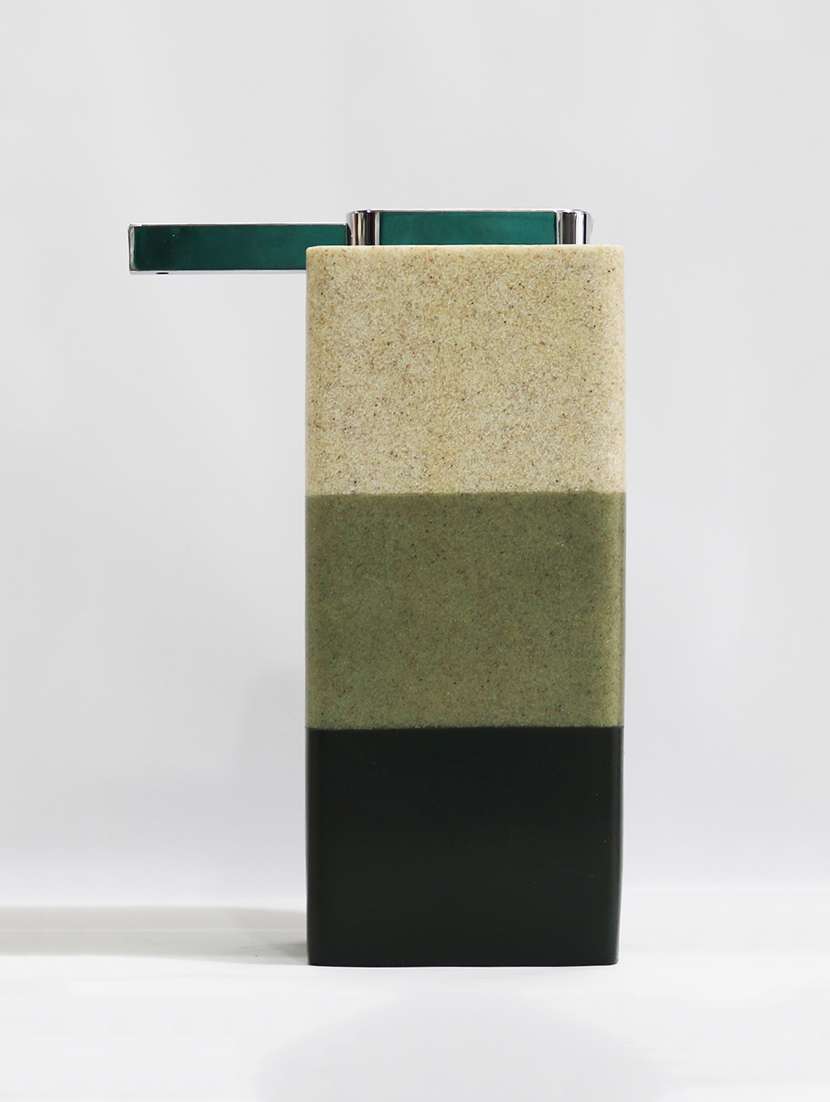 Liquid Soap Dispenser, Green Polyresin Soap Dispenser For Kitchen, Bathroom Or Common Basin